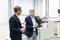 Bester Themenblock und bestes Seminar 2. Studienjahr, v. l.: Dr. Harald Fritz, Prof. Christian Schultz