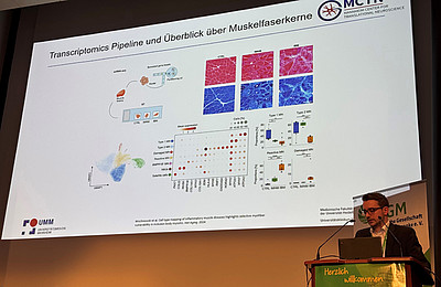 Sven Wischnewski presenting his successful research at the 27th DGM Congress in Giessen on March 20, 2025. Photo: UMM