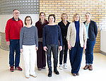 Foto mit Ralf Heller, Katrin Gumbel-Imhof, Prof. S. Karakhanova, Andrea Dalmer, Katharina Pfenninger, Charlotte von Knobelsdorff, Dr. Anja Titze.