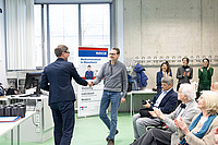 Beste Vorlesung und bestes Seminar 1. Studienjahr, v. l.: Dr. Harald Fritz, PD Dr. Veit Riechmann