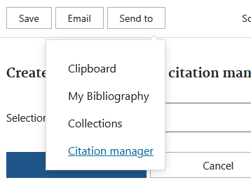 Send to Citation manager